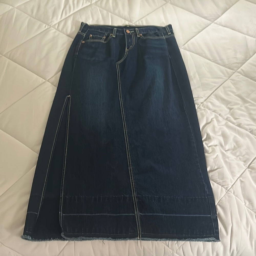 Dark Denim Skirt - Picture 2 of 4